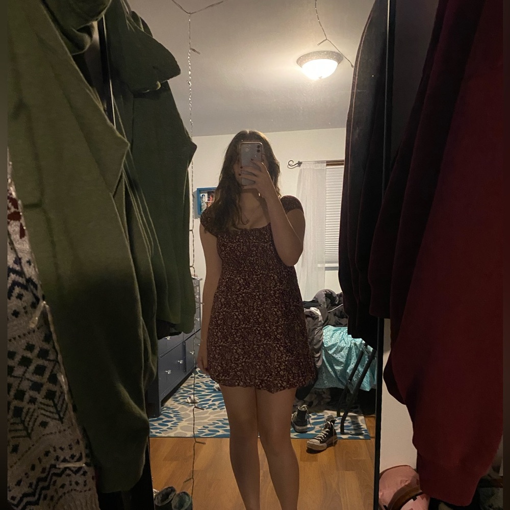 Floral reddish dress